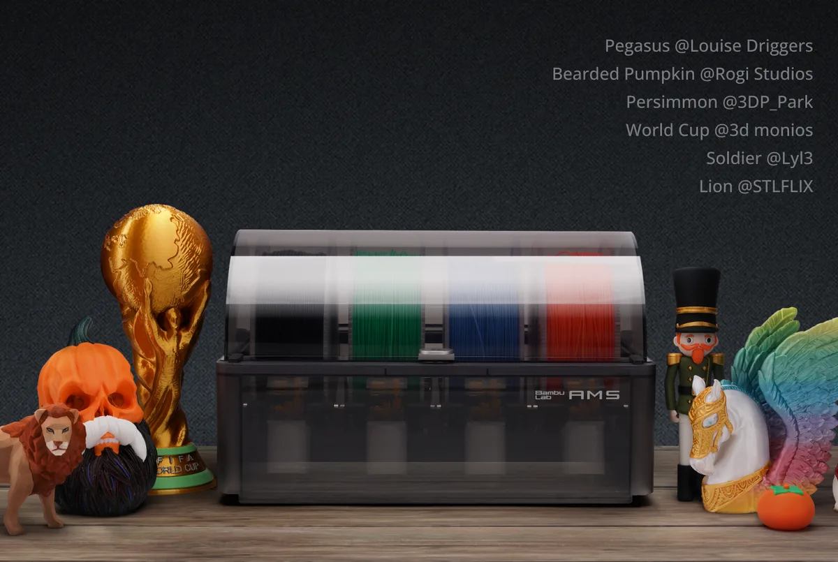Bambu Lab P1S multi-color printing with AMS
