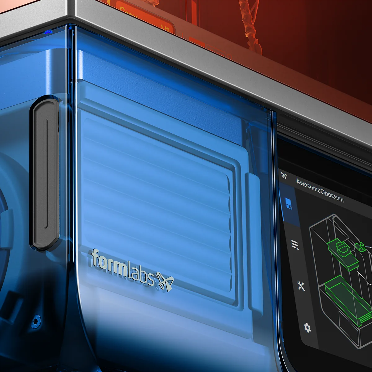 Formlabs Form Studio 1 Aqua – front corner detail