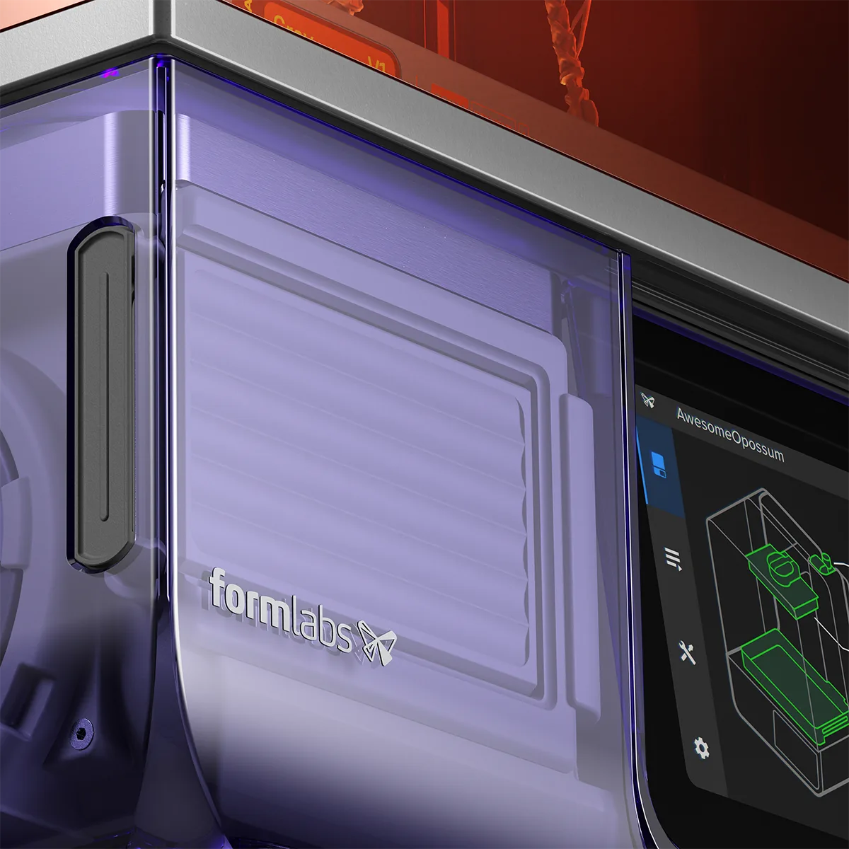 Formlabs Form Studio 1 Violet – front corner detail
