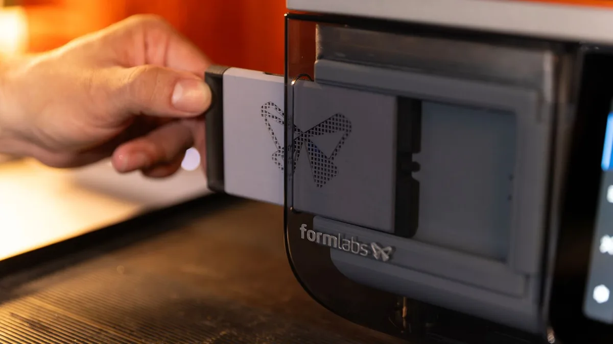 Printed part released from the Build Platform Flex