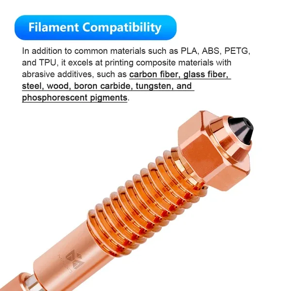 Mingda Integrated High Coat Harden Steel Nozzle 0.4mm photo 2
