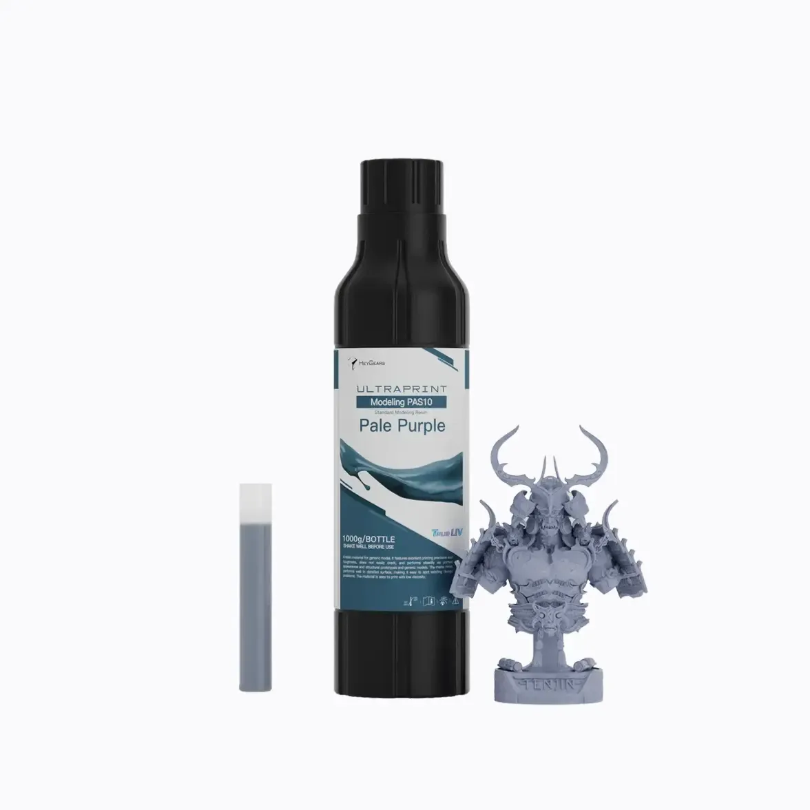 ขวดเรซินมาตรฐาน HeyGears UltraPrint-Modeling PAS10 สีม่วงอ่อน