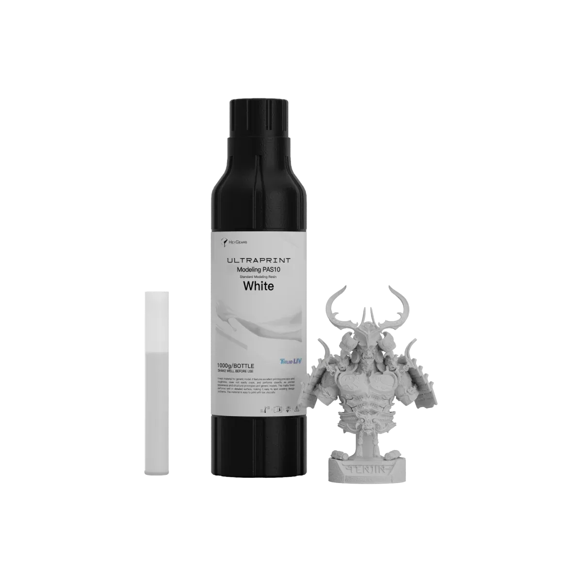 ขวดเรซินมาตรฐาน HeyGears UltraPrint-Modeling PAS10 สีขาว