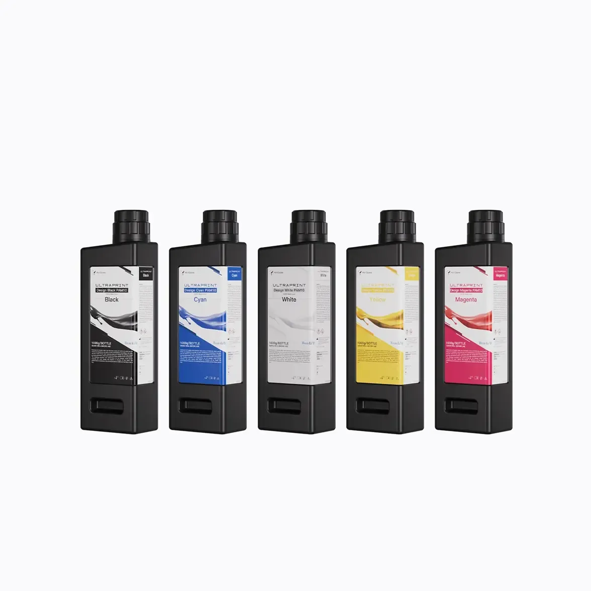 HeyGears UltraPrint-Design PAM10 CMYK + 화이트 세트 조색 레진 보틀