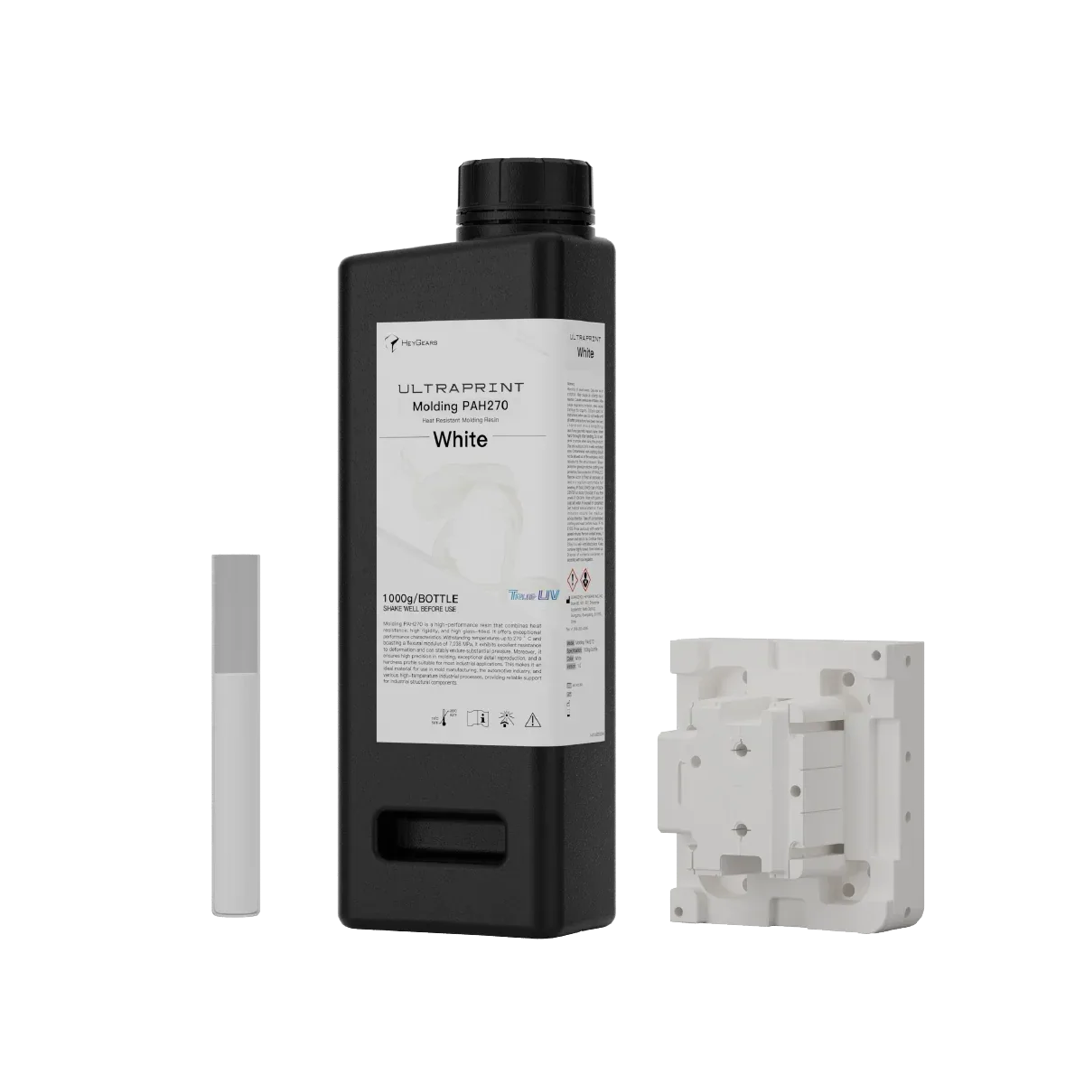 HeyGears UltraPrint-Molding PAH270 white high-temperature resin bottle