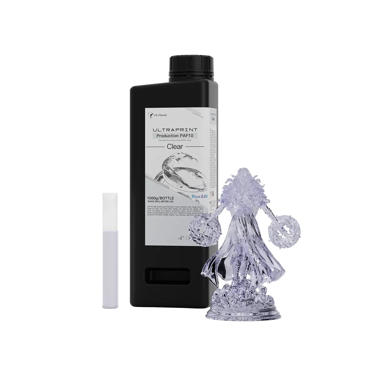 HeyGears UltraPrint-Production PAF10 Clear flexible resin bottle